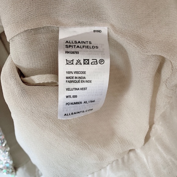 All Saints Spitafields Velutina Vest - Picture 3 of 4